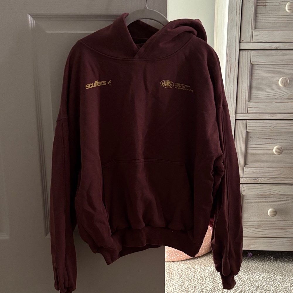 Burgundy Hoodie Sweatshirt